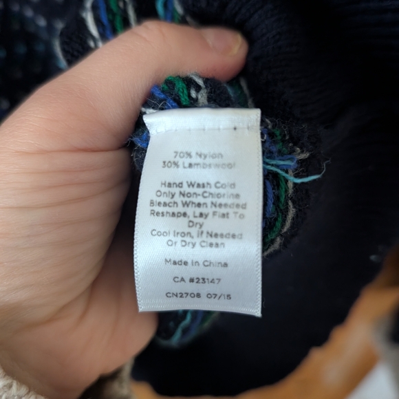 Talbots Christmas Holiday Reindeer Fair Isle Lambswool Blend Sweater Size M - Picture 3 of 6